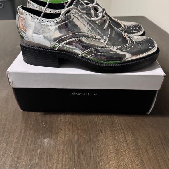 Nine West Silver Metallic Loafers - Picture 3 of 8